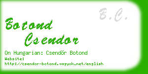 botond csendor business card